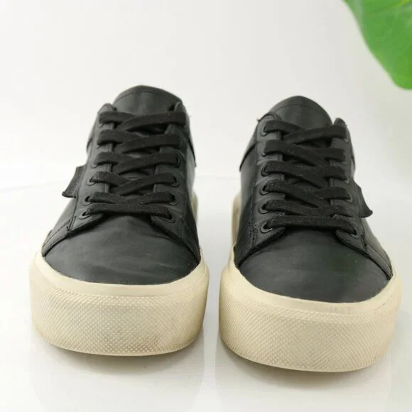 Kendall Kylie Tyler Womens Platform Sneaker Size 7.5 Black Leather Shoe Lace Up - Picture 3 of 12